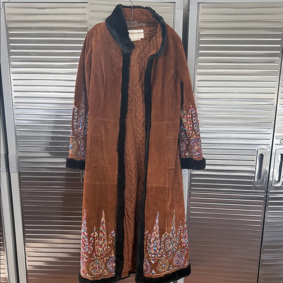 margaret godfrey Jackets & Blazers - Elegant Brown Embroidered Cape by [Margaret Godfrey]